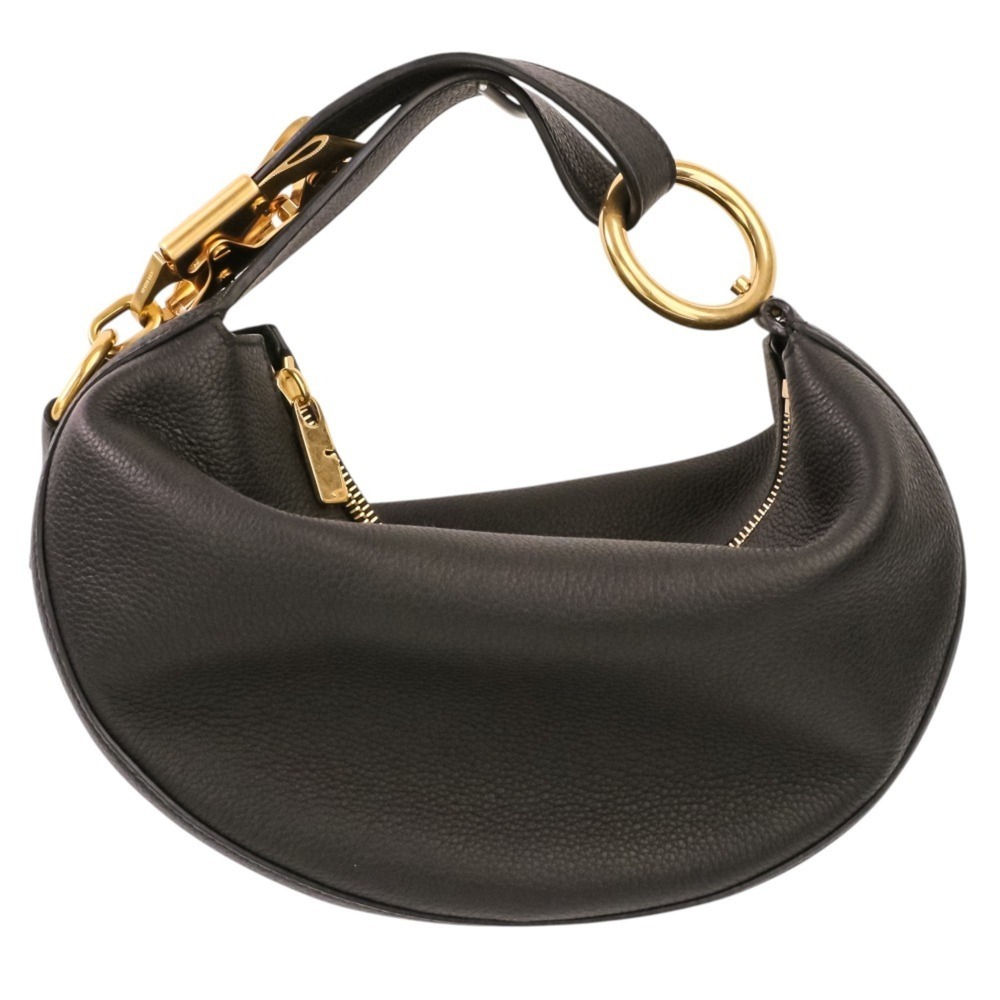 BURBERRY Burberry Leather Night Ark Handbag Shoulder Bag Black Women's